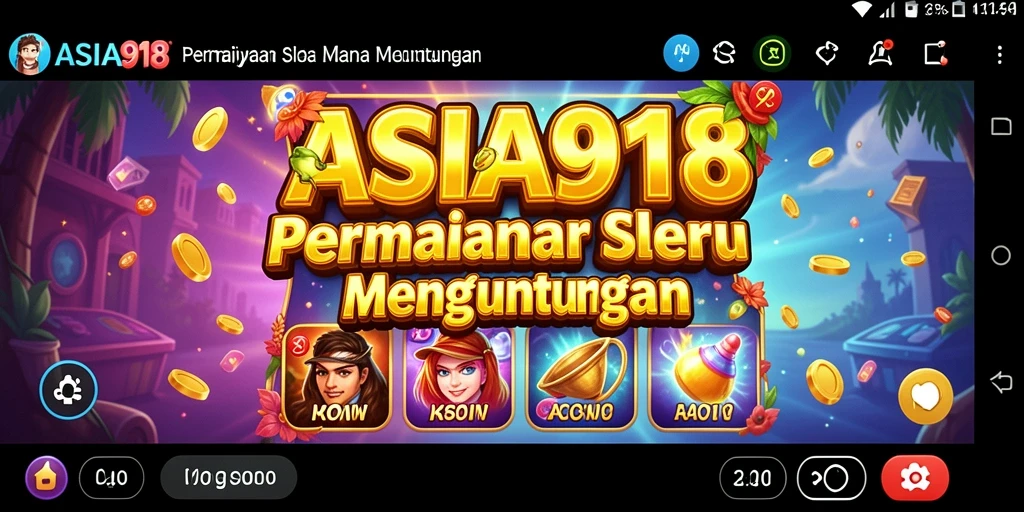 Tampilan gameplay ASIA918 yang menarik dan penuh warna.