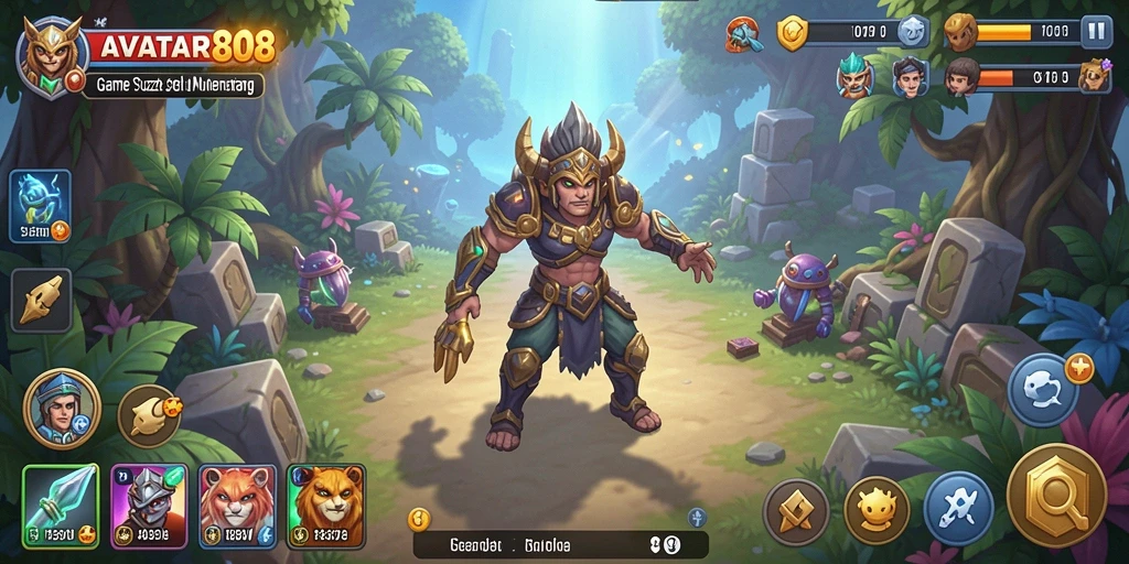 Tampilan gameplay AVATAR808 yang menampilkan tantangan puzzle.