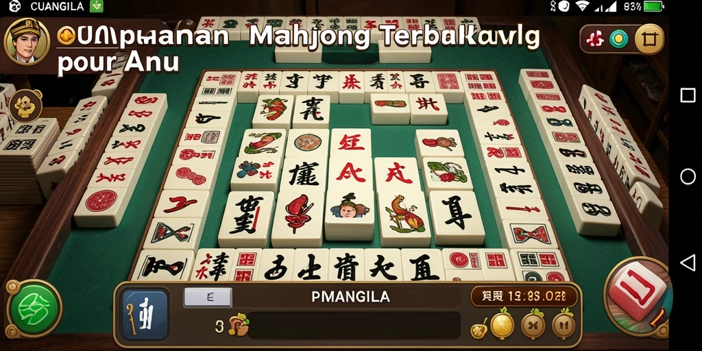 Screenshot gameplay CUANGILA menampilkan pengalaman Mahjong yang seru dan interaktif.