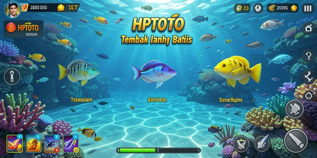 Screenshot HPTOTO menampilkan keseruan dalam menembak ikan.