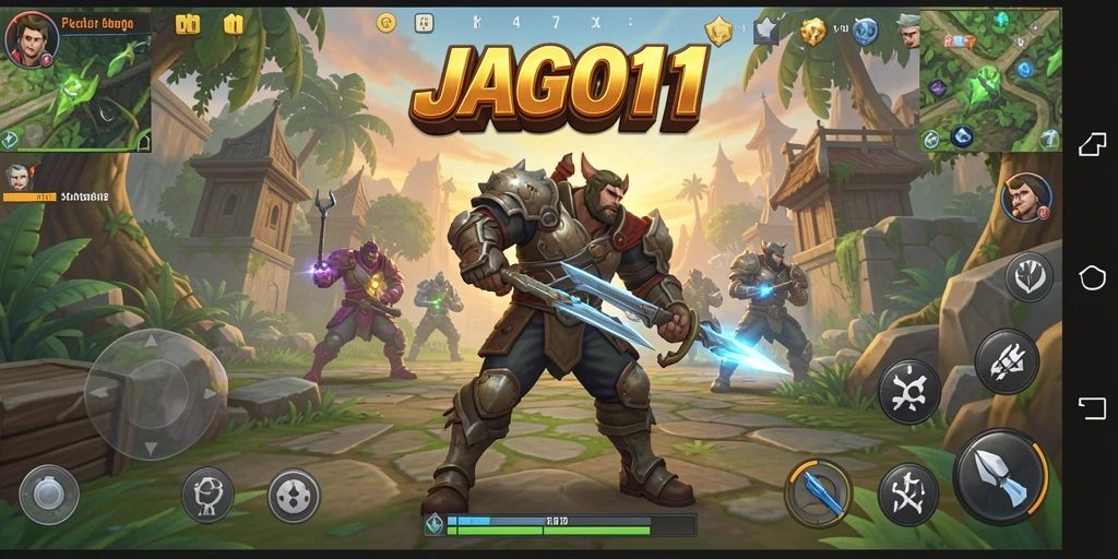 Tangkapan layar utama JAGO11 menampilkan serunya pertarungan dan eksplorasi dunia ARPG.
