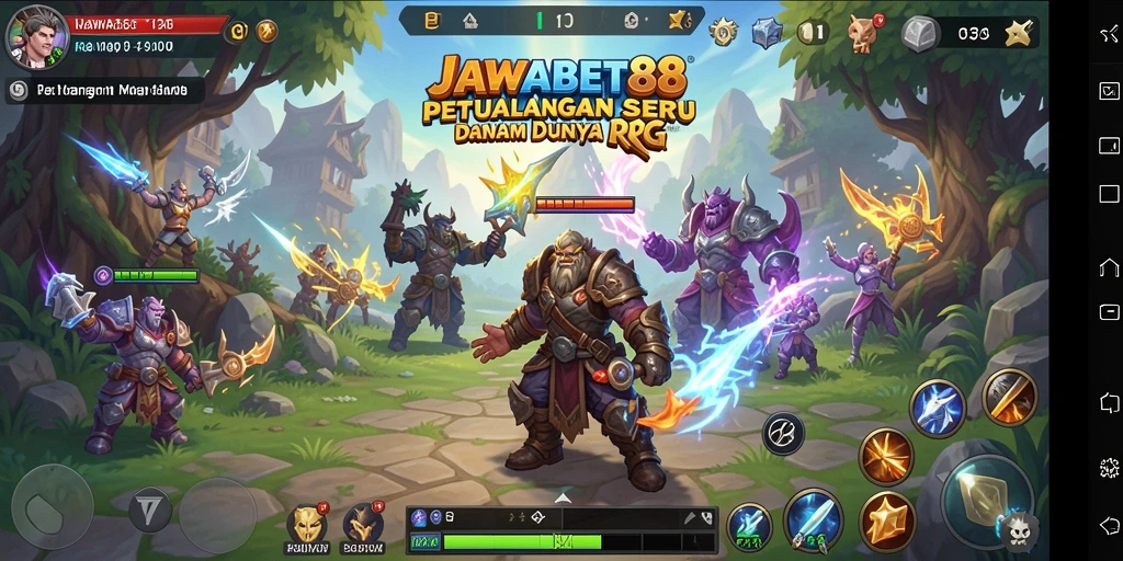 Tampilan menakjubkan dari gameplay RPG JAWABET88 yang menampilkan aksi petualangan.