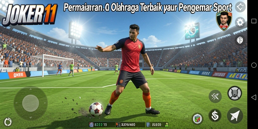 Screenshot JOKER11 menampilkan aksi seru dalam permainan olahraga.