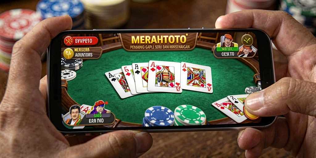 Tampilan gameplay SERU dari MERAHTOTO - Gaple yang menarik.