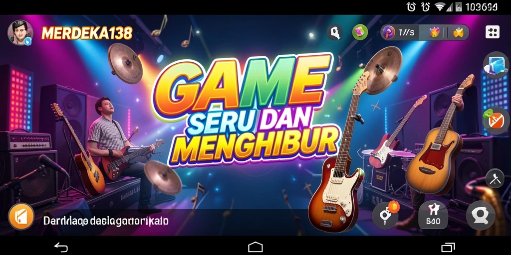 Tampilkan gameplay seru MERDEKA138 dengan berbagai lagu musik.