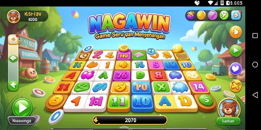 Tampilan gameplay seru NAGAWIN yang penuh variasi Bingo.