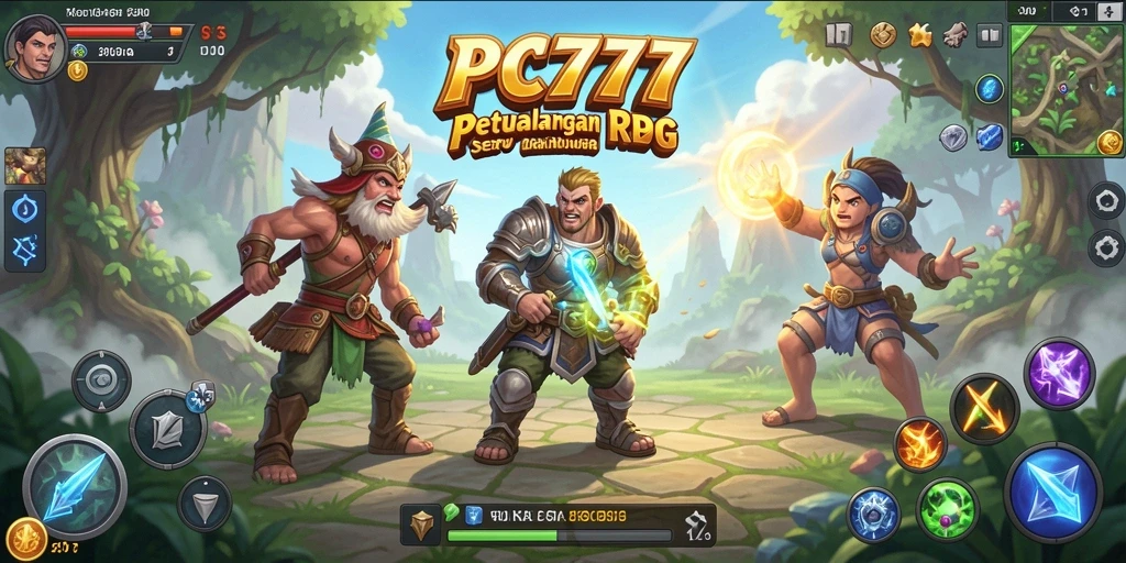 Tampilan gameplay menakjubkan dari PC777 dalam dunia RPG.