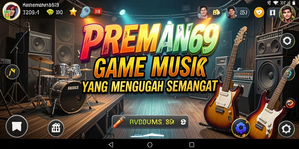 Gameplay seru dalam PREMAN69 dengan berbagai pilihan lagu.