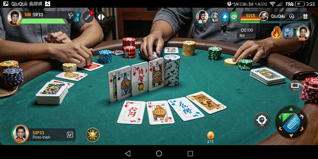 Screenshot gameplay menampilkan keseruan permainan QiuQiu di SIP33.