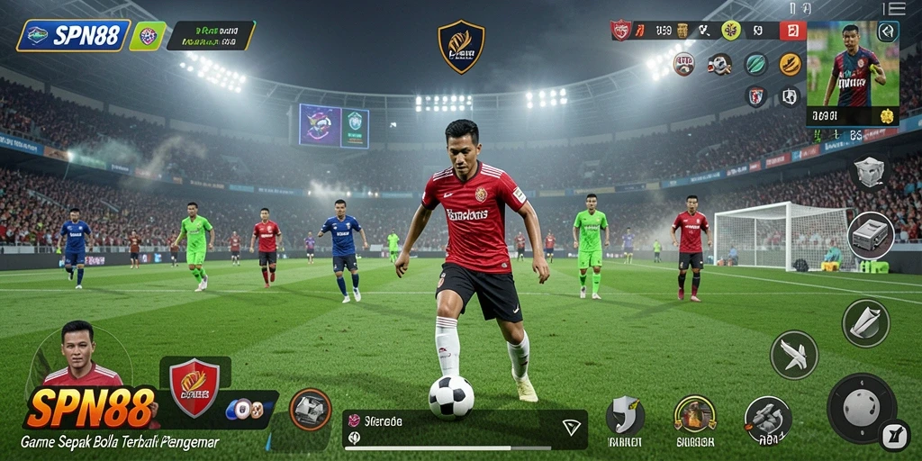 Tampilan gameplay SPN88 yang mendebarkan dalam aksi sepak bola.