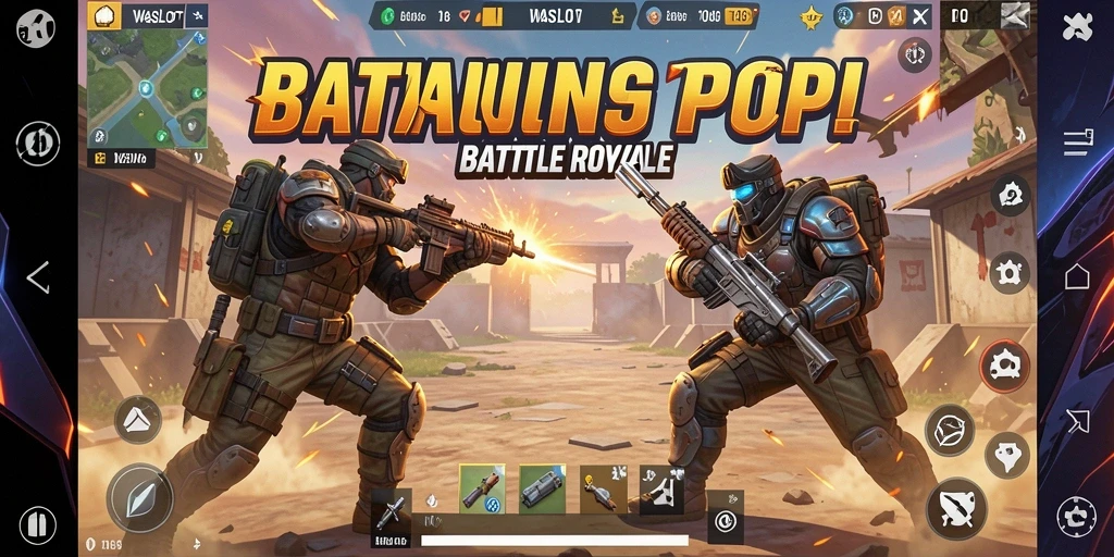 Tampilan gameplay seru dengan pertempuran epik di WASLOT.