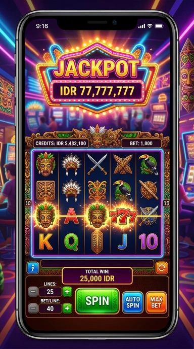 Screenshot aplikasi dayak777 dengan antarmuka yang menarik.
